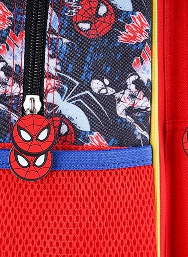 Marvel Spiderman Web Sling Time Action 5 in 1 Trolley School Bag Set 18 inches
