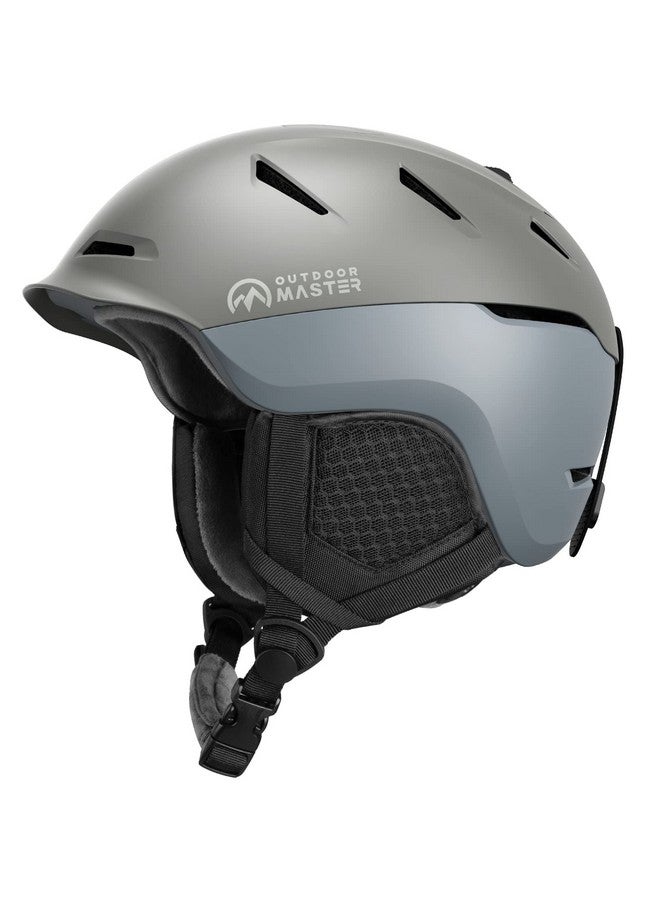 Garnet Ski Helmet Adjustable 16 Vents In Climate Control Snowboard Helmet For Kids, Youth, Men, Women Grey,L