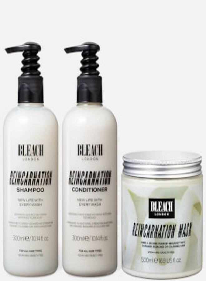 Reincarnation Shampoo and Conditioner 300ml Bundle with 500ml Reincarnation Mask