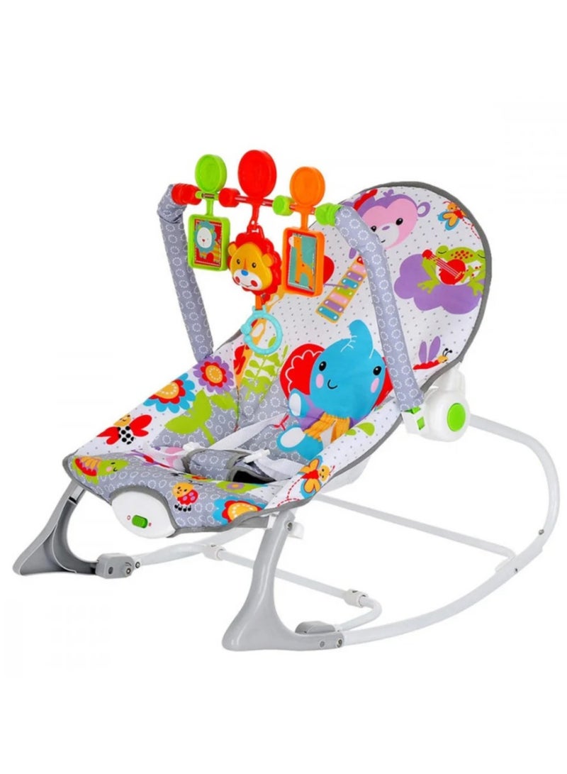Musical Bliss Colorful Baby Rocking Chair with Hanging Toys