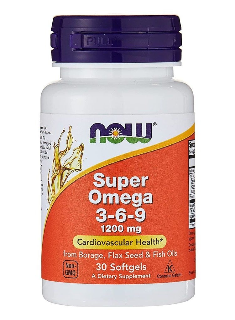 Super Omega 3-6-9, 1200mg Softgels-30'S