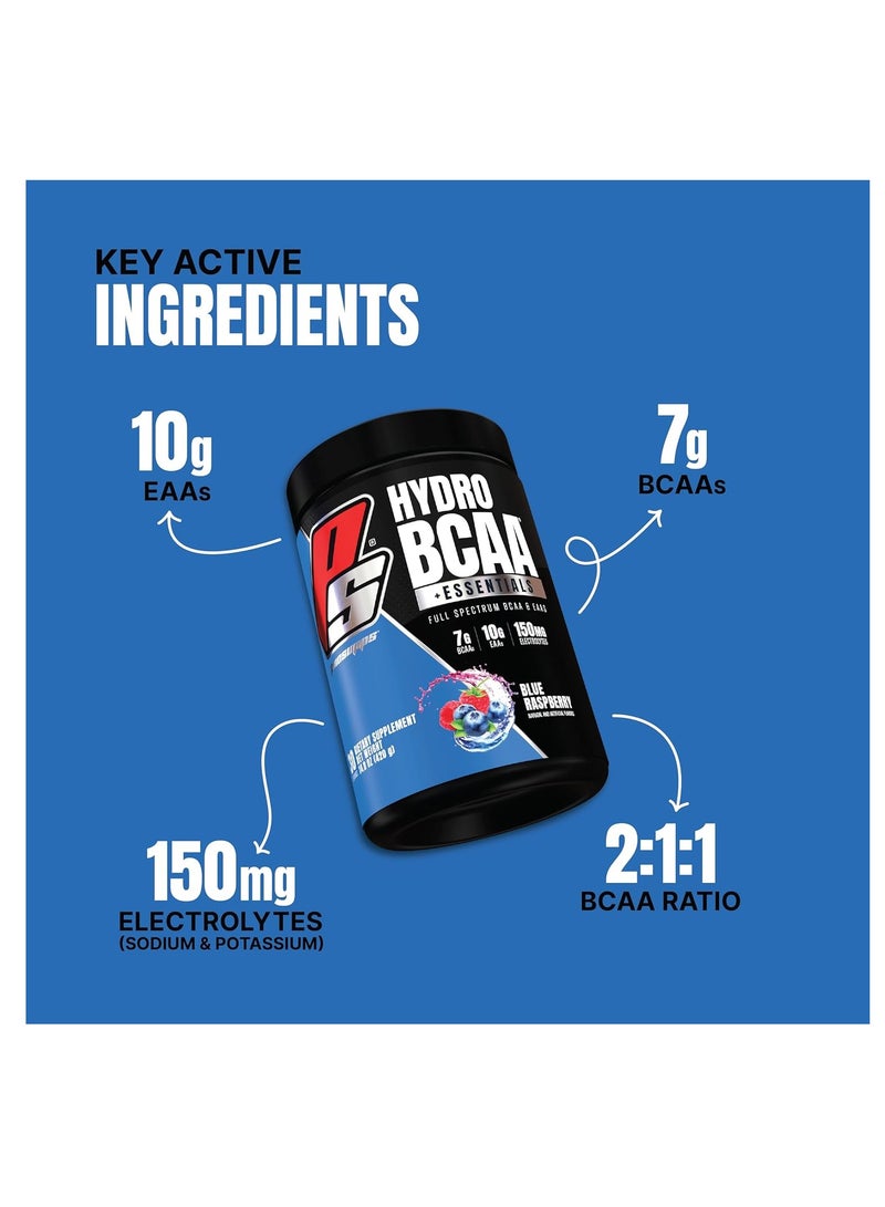 PROSUPPS Hydro BCAA Plus Essentials 30 Serving Blue Raspberry