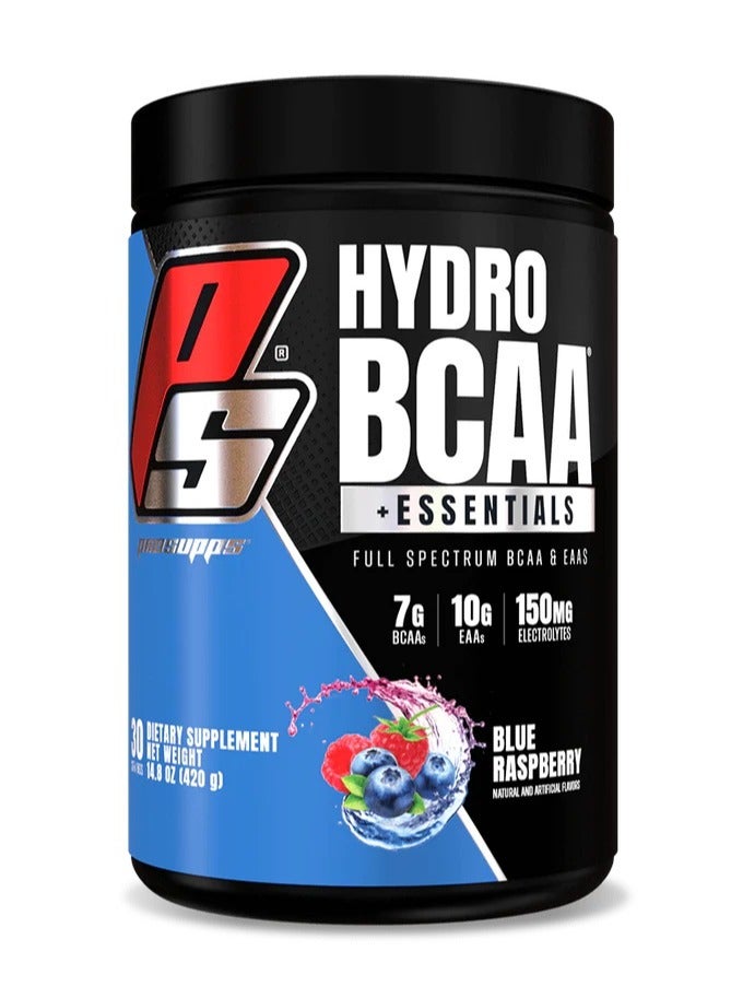 PROSUPPS Hydro BCAA Plus Essentials 30 Serving Blue Raspberry