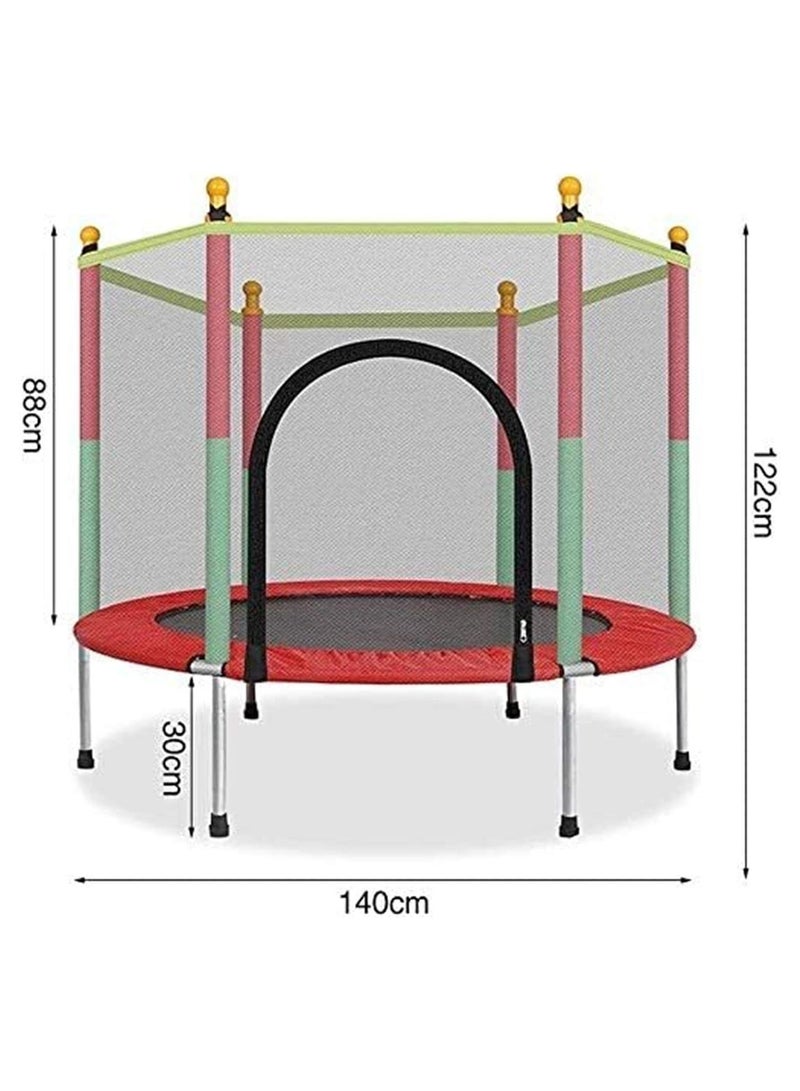 Brincolines For Kids Brincolin Trampoline For Kids 1.4 Metre With Padded Bars And Reinforced Springs Safe And Sturdy Children's Trampoline Indoor Toy
