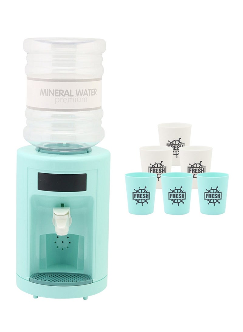 Mini Kids Water Dispenser,Desk Water Dispenser Pretend Play Toy Kitchen Set with Lights and Effects,Kitchen Toys for Kids