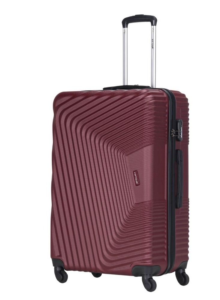 ABS Hardside 3-Piece Trolley Luggage Set  Spinner Wheels with Number Lock 20/24/28 Inches   Burgundy