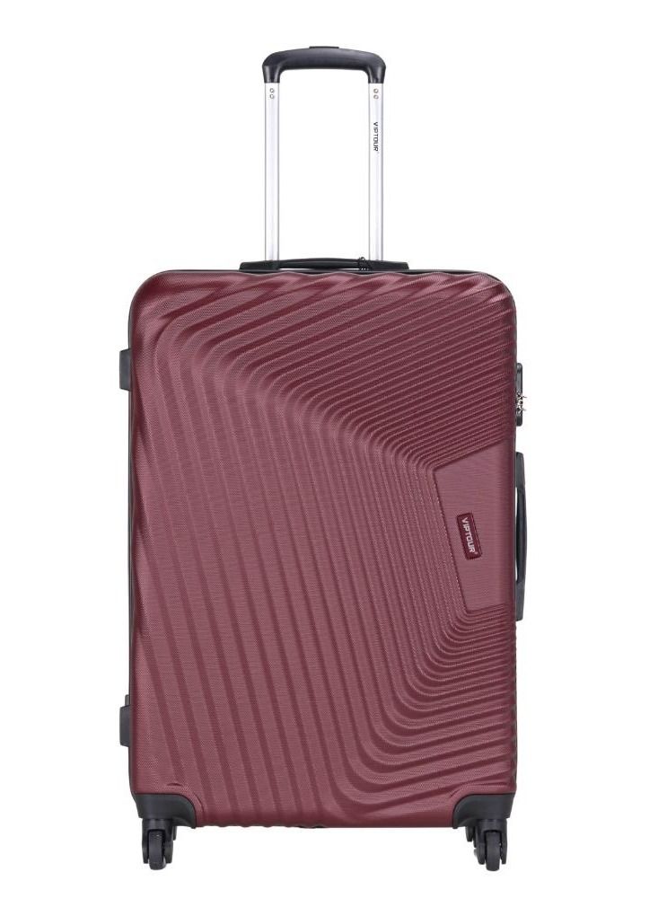 ABS Hardside 3-Piece Trolley Luggage Set  Spinner Wheels with Number Lock 20/24/28 Inches   Burgundy