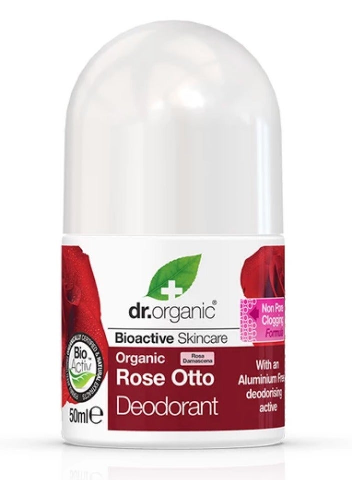 Dr Organic Bioactive Roll On Deodorant Rose Otto 50ml