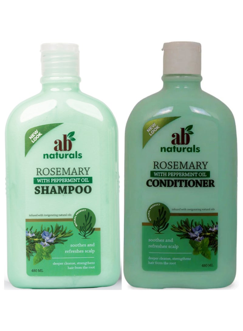 Rosemary With Peppermint Oil Shampoo And Conditioner Set