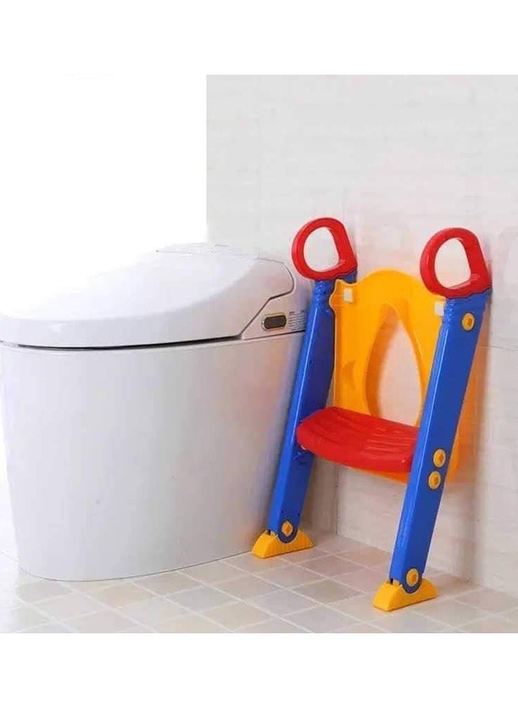 Potty Training Seat with Step Stool Ladder Foldable Non Slip Chair for Kids