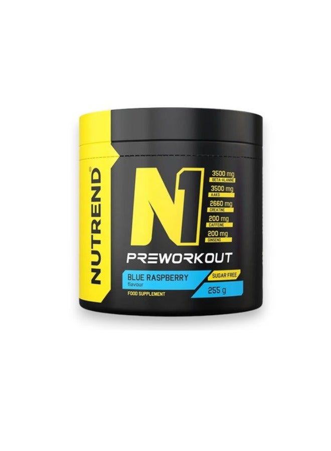 N1 Preworkout, Blue Raspberry Flavour, 255g