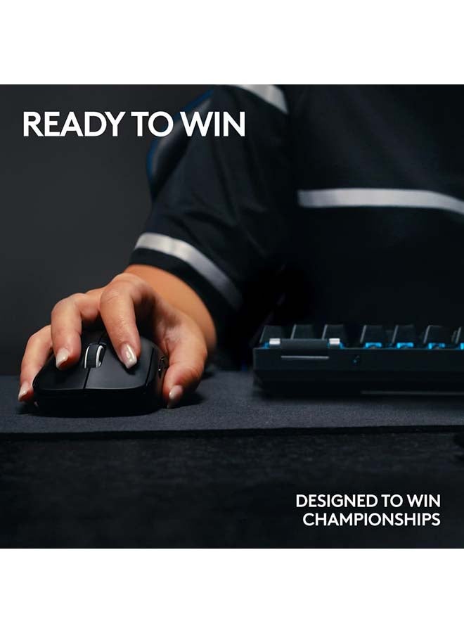 Logitech G PRO X SUPERLIGHT 2 LIGHTSPEED Wireless Gaming Mouse, Lightweight, LIGHTFORCE Hybrid Switches, HERO 2 Sensor, 32,000 DPI, 5 Programmable Buttons, USB-C Charging, PC & Mac - Black