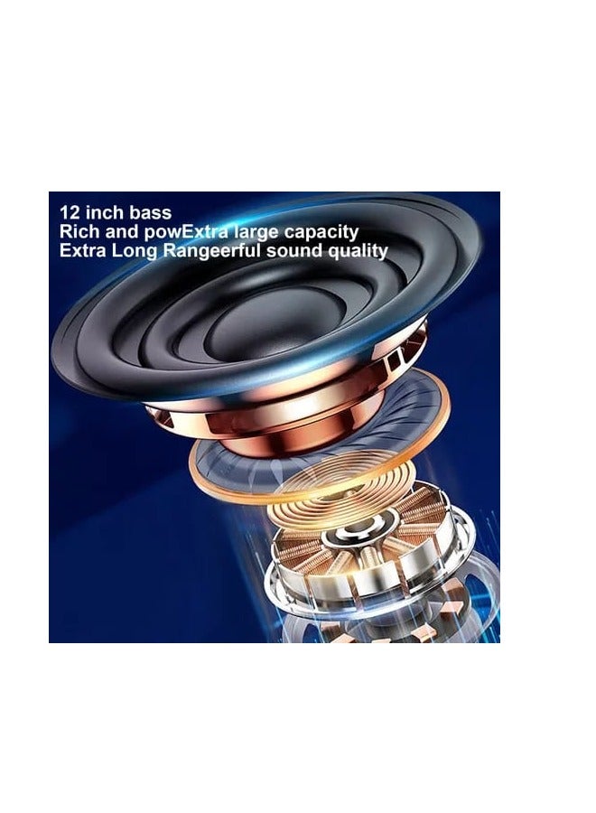 Wireless Portable Bluetooth Karaoke Speaker With LED Lighting White Color