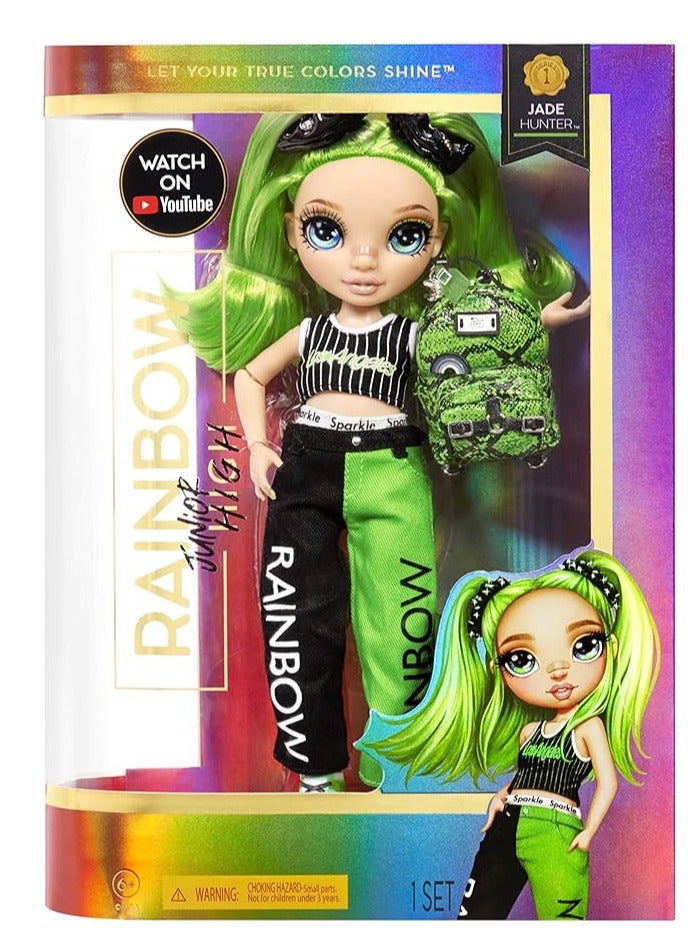Junior High Jade Hunter - 9-Inch Green Fashion Doll With Accessories