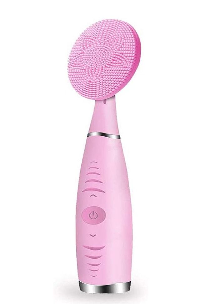 Sonic Facial Cleansing Brush, Waterproof Vibrating Rechargeable Face Brush for Deep Cleansing, Gentle Exfoliating and Massaging, 5 Adjustable Speeds