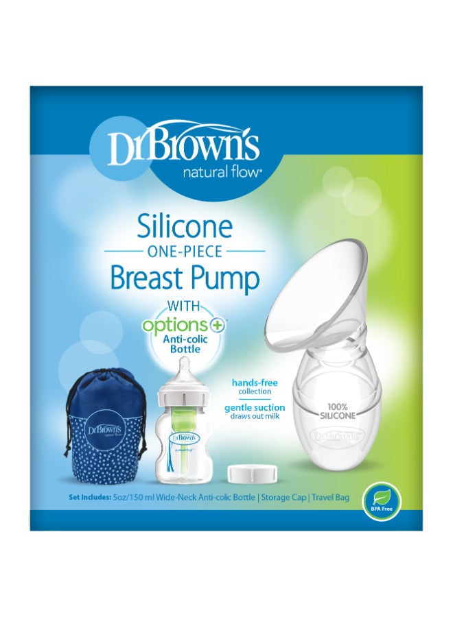 One-Piece Silicone Breast Pump With 150 Ml Pp W-N Options+ Baby Bottle