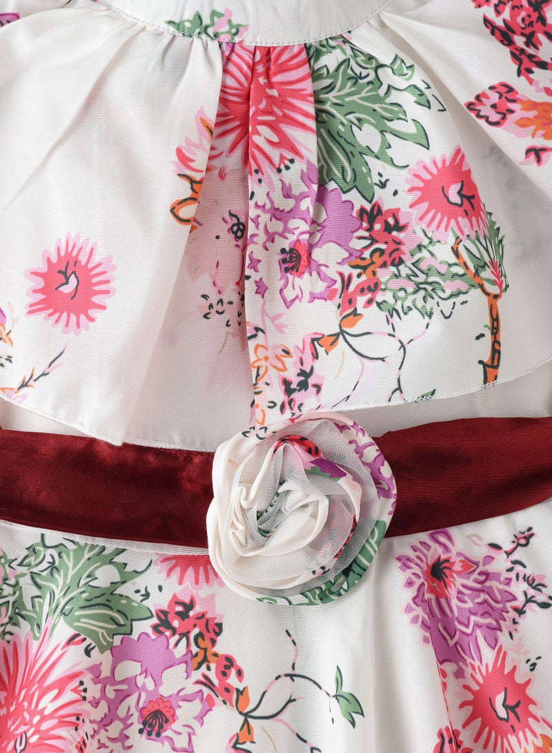 Blooming Adventures: Girls' Floral Dress Comfort, Style & Twirls