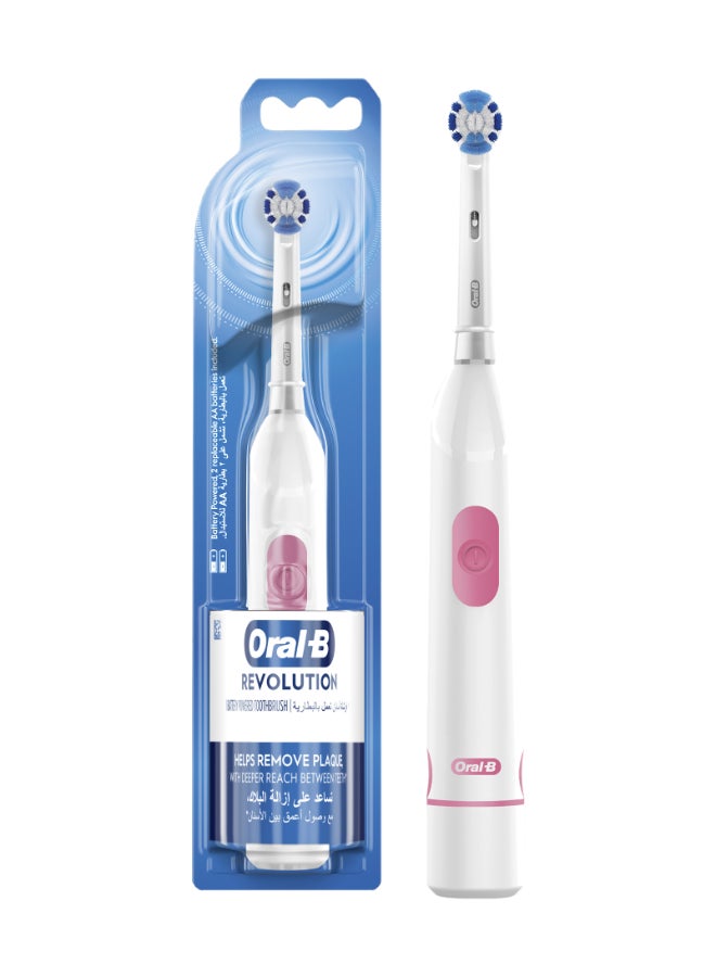 Battery Powered Toothbrush 2 Minutes Timer, Remove Plaque With Deeper Reach Between Teeth, Soft Rubberized Ergonomic Handle 2D Cleaning Assorted