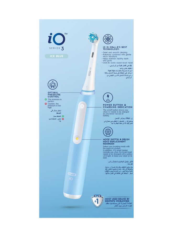 iO3 Series 3 Rechargeable Electric Toothbrush, 3 Smart Modes. Io Technology, Artificial Intelligence, Optimal Pressure Control