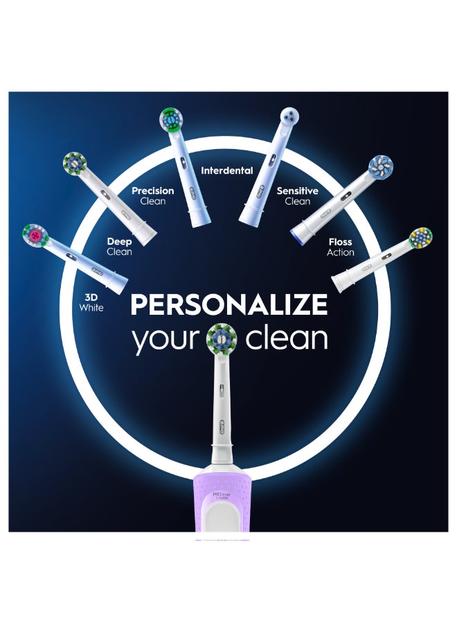 Vitality 300 Rechargeable Toothbrush With Crossaction Brush Head, 3 Cleaning Modes & 2 Minutes Built-In Timer