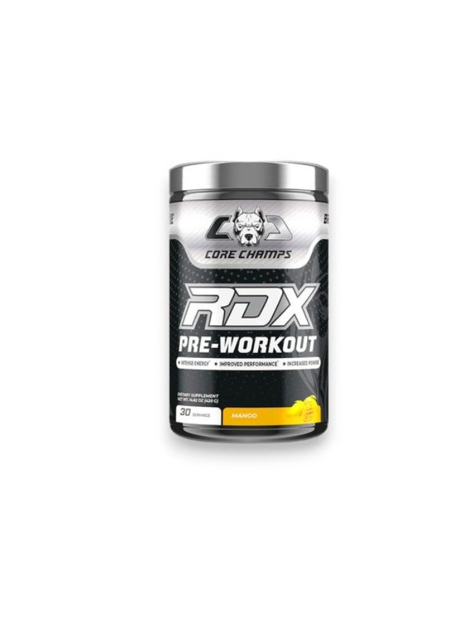 Rdx Pre-Workout, Mango Flavour, 30 Servings
