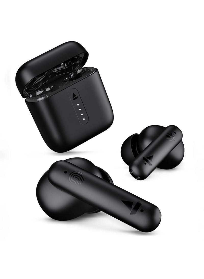 Airdopes 141 Bluetooth TWS Earbuds With 42H Playtime,Low Latency Mode For GamIng, ENx Tech, IWP, IPX4 Water Resistance, Smooth Touch Controls Bold Black