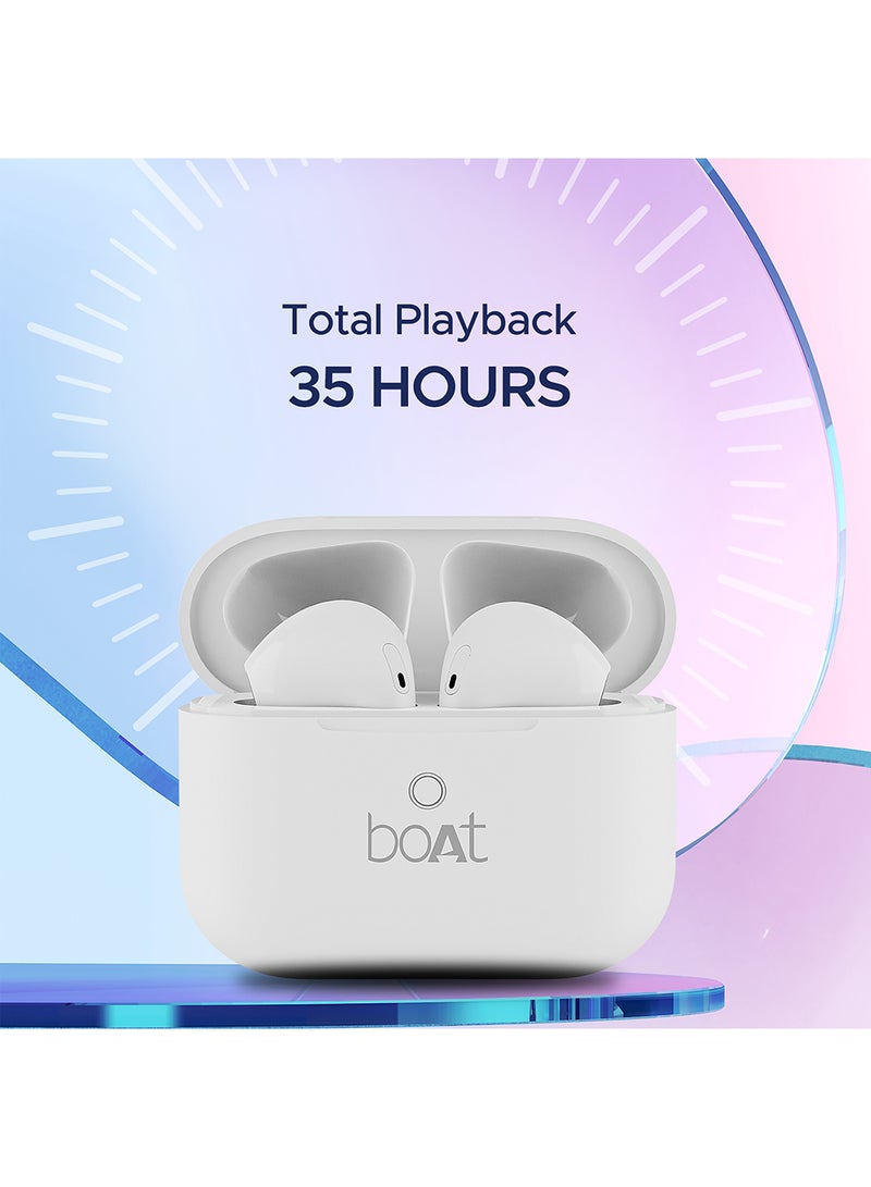 Airdopes Alpha With 35 HRS Playback, 13mm Drivers, Dual Mics ENx & Beast Mode Swedish White