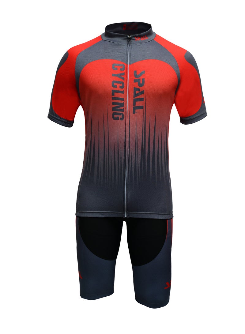 Cycling Suit Front Zipper Bicycle Clothing Suit Perfect For Outdoor Sports Like Road Mountain Biking Exercise Running And Hiking For Men