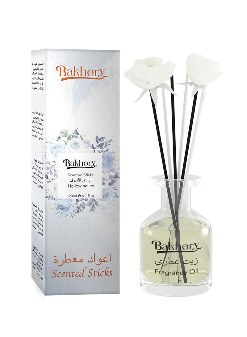 Air Freshner Hollow Valley Reed Diffuser Set, Long Lasting Aromatherapy Sticks, 120ml 4.1 Fl. Oz