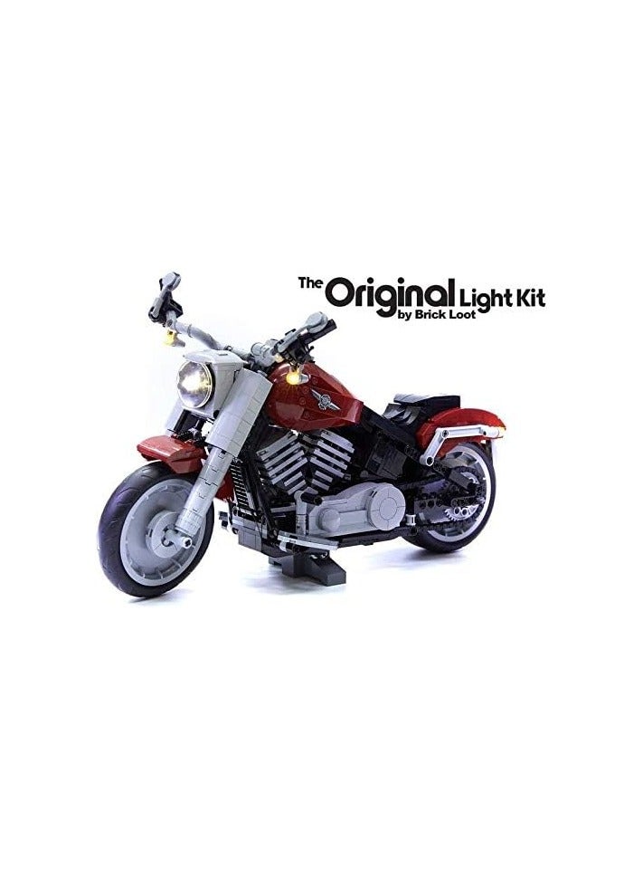 Deluxe LED Light Kit for Your Lego Harley Davidson Fat Boy Motorcycle Set 10269 (Lego Set Not Included)