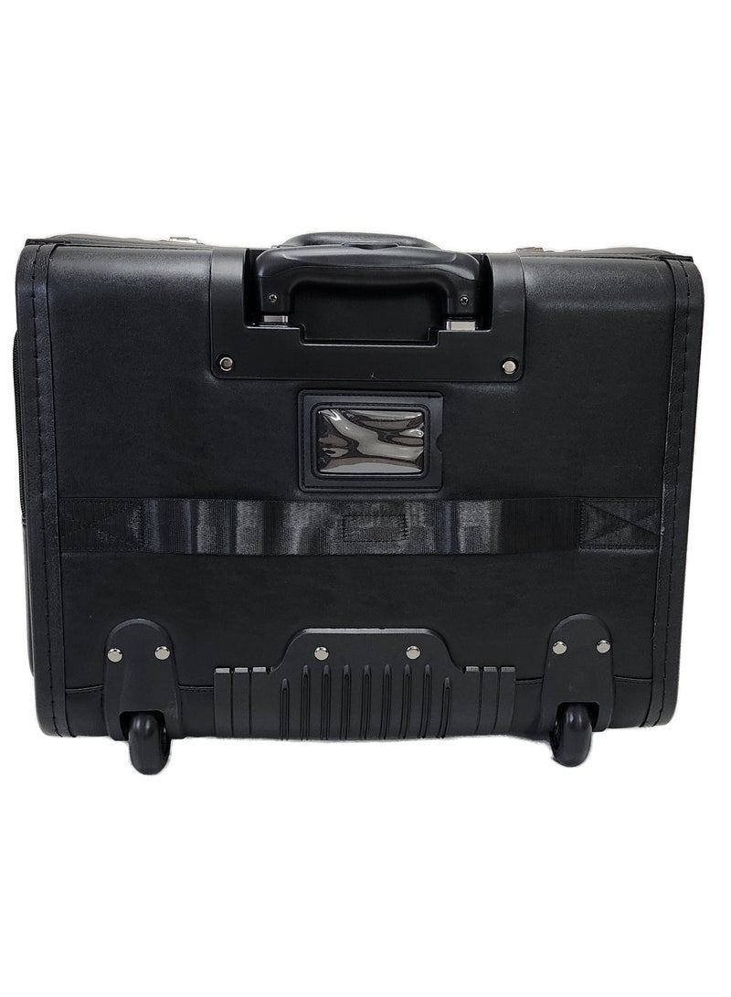 Executive Rolling Hard Sided Lawyer Case Laptop Bag With Wheels Cabin Crew Pilot Case Luggage Classic Executive Business Briefcase