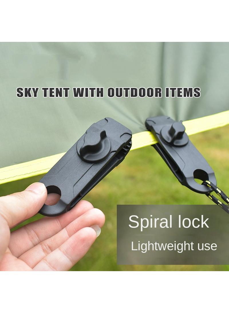 10 pieces outdoor camping canopy hook tent clip windproof strap hook clip