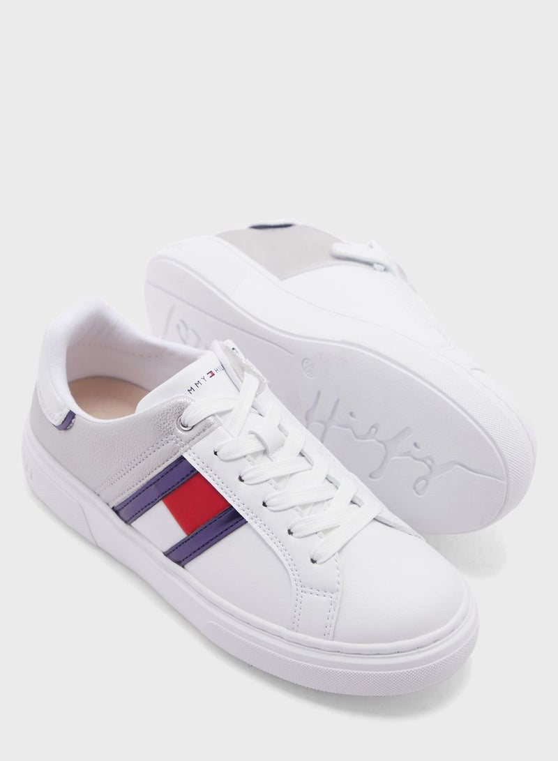 Kids Low Top Lace Up Sneakers