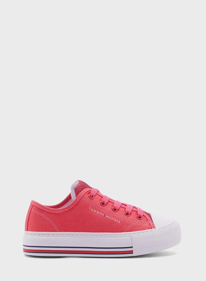 Kids Low Top Lace Up Sneakers