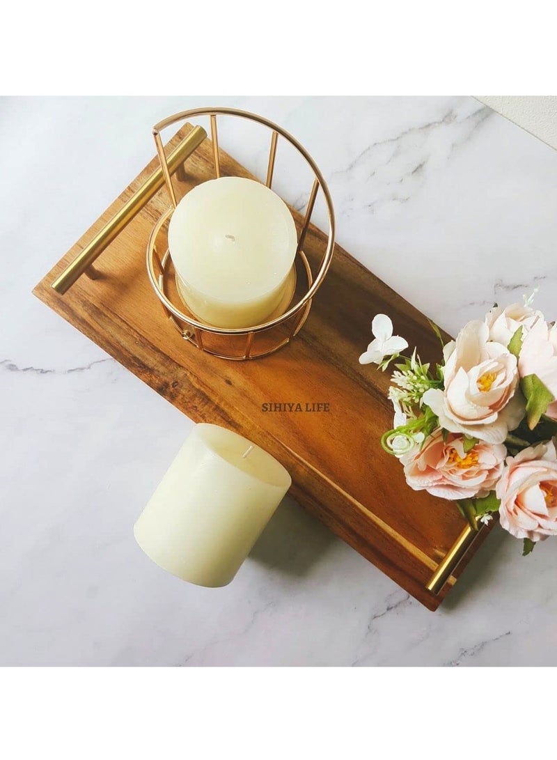 Set of 3 Ivory Pillar Candles - 3x3, 3x6, 3x9 , Unscented & Dripless Candles for Decor, Events, Restaurants , Natural Wax with Cotton Wicks , 140 hrs Burn Time