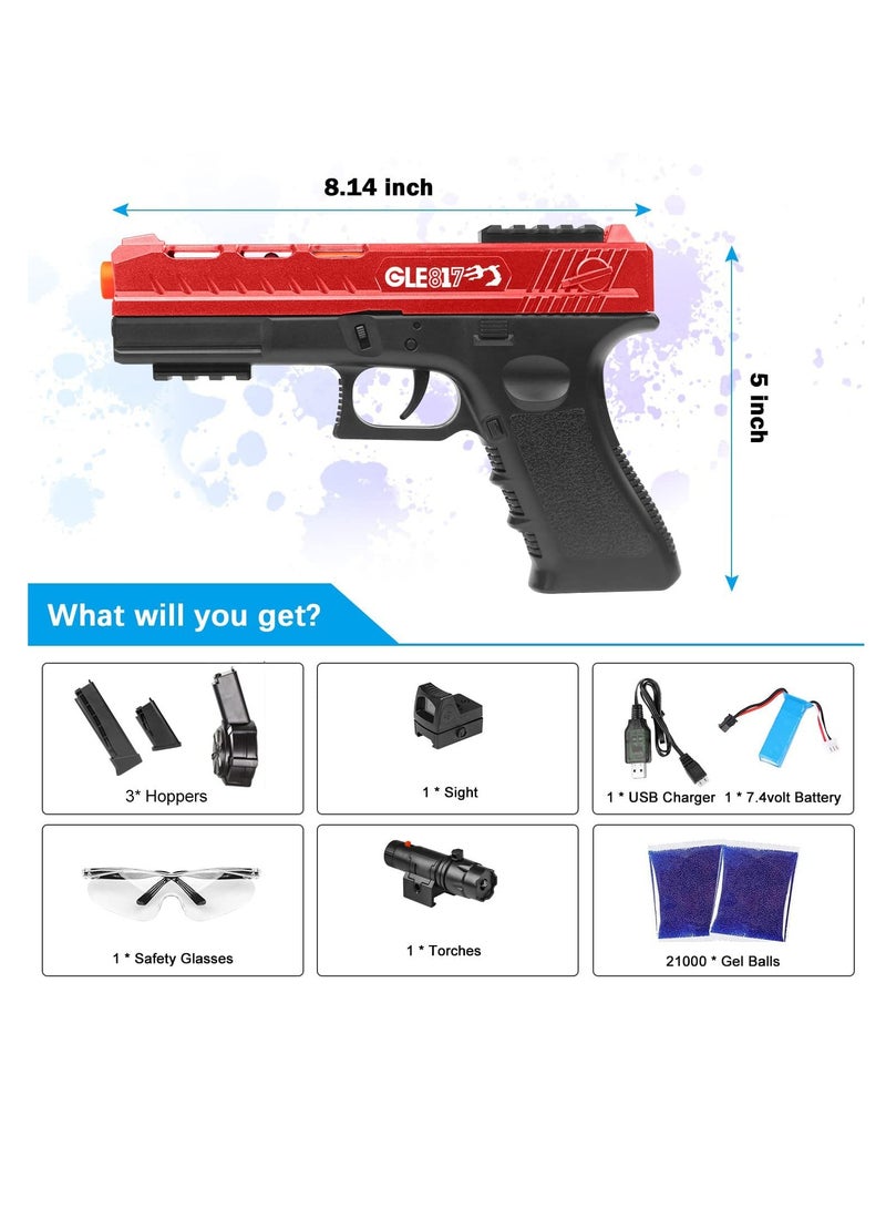 Gel Balls Blaster Gle817 Pistol Toy Gun Hydrogel Impact Game/Hydrogel- Ball Blaster Toy for Children's Outdoor Team Game Live CS Battles Cosplay