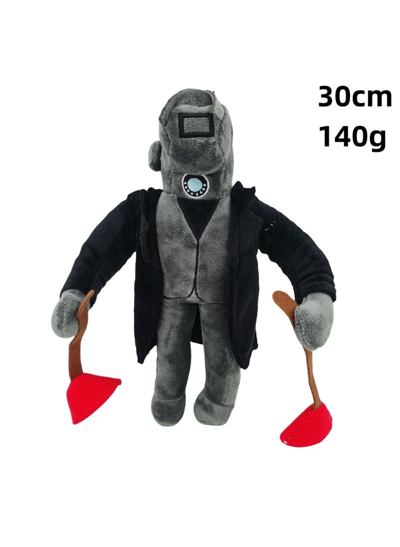 Stuffed Plush Toys Grotesque Toilet Man Chainsaw Man Funny And Interesting Dolls Black/Grey-B