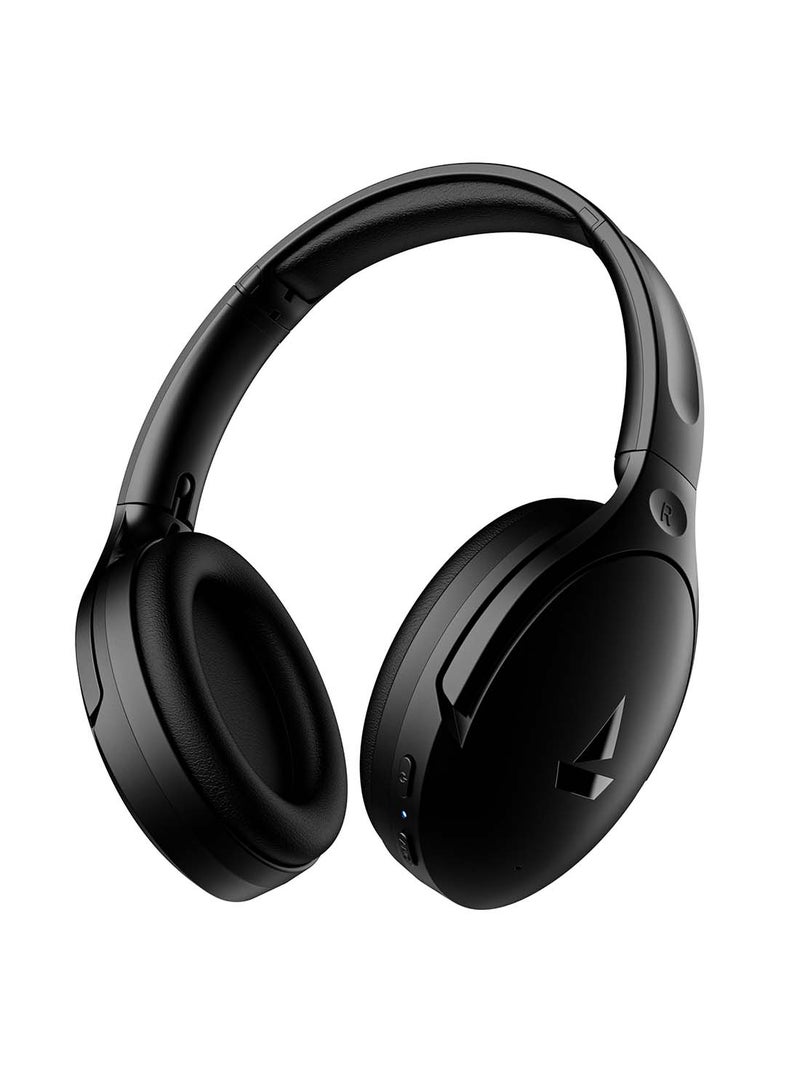Rockerz 551ANC Hybrid Active Noise Cancellation Headphones With Up to 100H Playtime, ASAP Charge, Ambient Sound Mode & Dual EQ Modes, ENx Technology Black