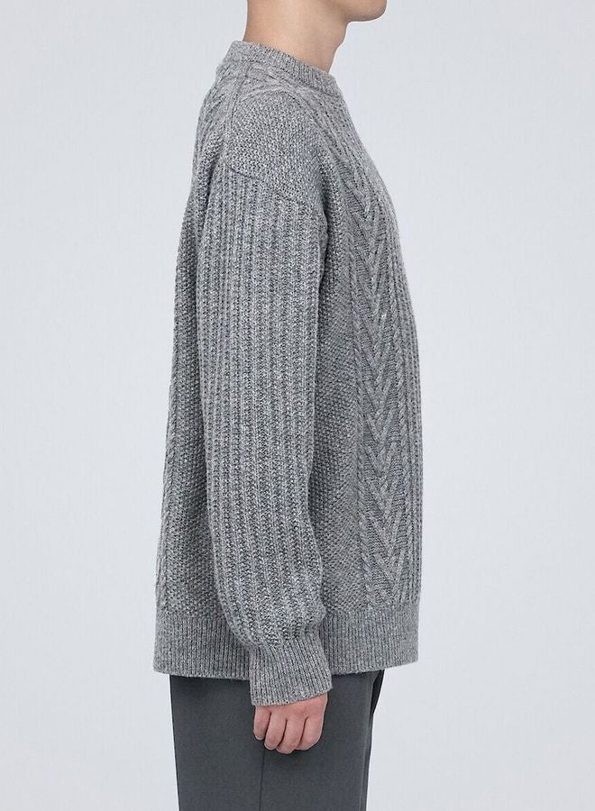 Merino Wool Cable Stitch Sweater