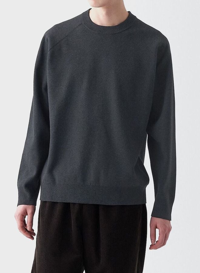 Washable Milano Ribbed Crew Neck Wide Sweater