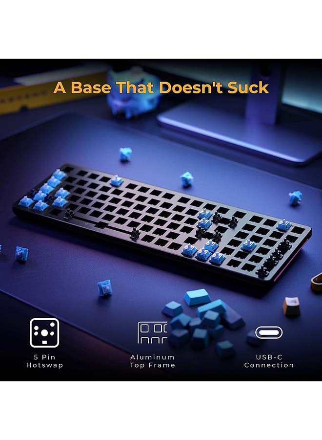 Gaming Gmmk 2 Full Size (96%) Barebones (Frame Only) - Mechanical Gaming Keyboard Frame, Full Size (96%), Aluminium, Customisable, Per Key Rgb, American/Ansi Layout - Black