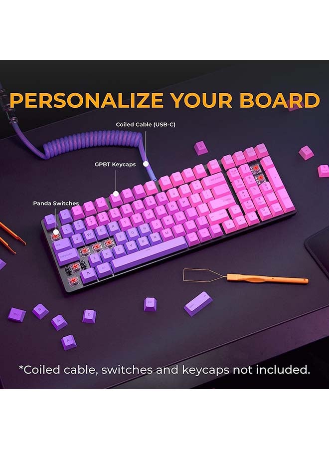 Gaming Gmmk 2 Full Size (96%) Barebones (Frame Only) - Mechanical Gaming Keyboard Frame, Full Size (96%), Aluminium, Customisable, Per Key Rgb, American/Ansi Layout - Black