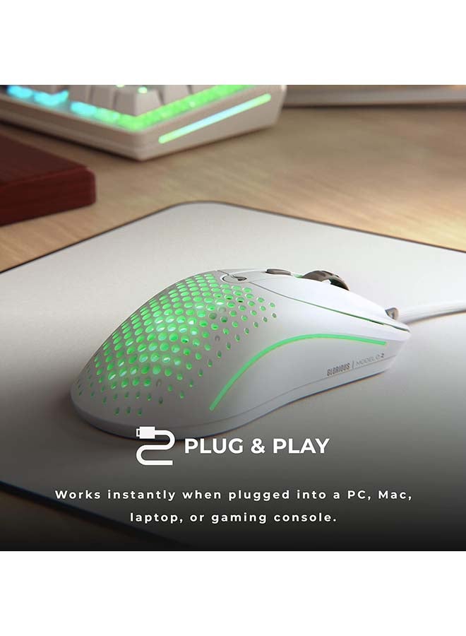 Glorious Model O Wired 2 Matte White Gaming Mouse