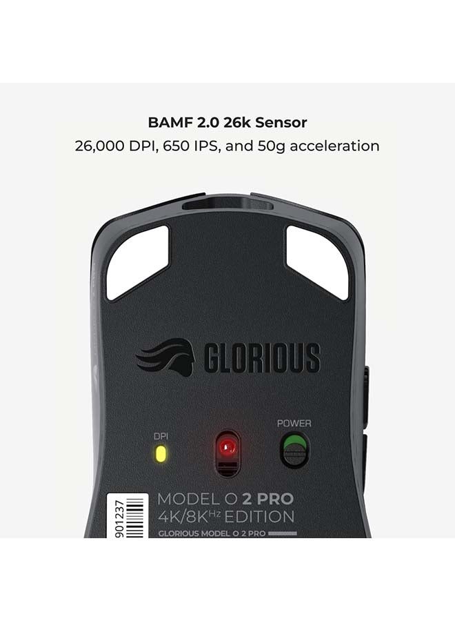 Glorious Model O 2 PRO Wireless 4K/8K Polling Black Gaming Mouse
