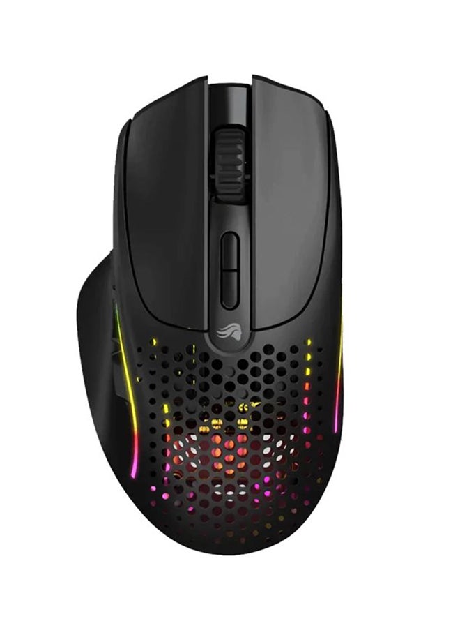 Gaming Model I 2 Wireless Gaming Mouse - Hybrid 2.4Ghz & Bluetooth, 75g Superlight, 9 Buttons (2 Swappable), RGB, PTFE Feet, MMO/MOBA/FPS, Long Battery Life, Side Thumb Rest - Black