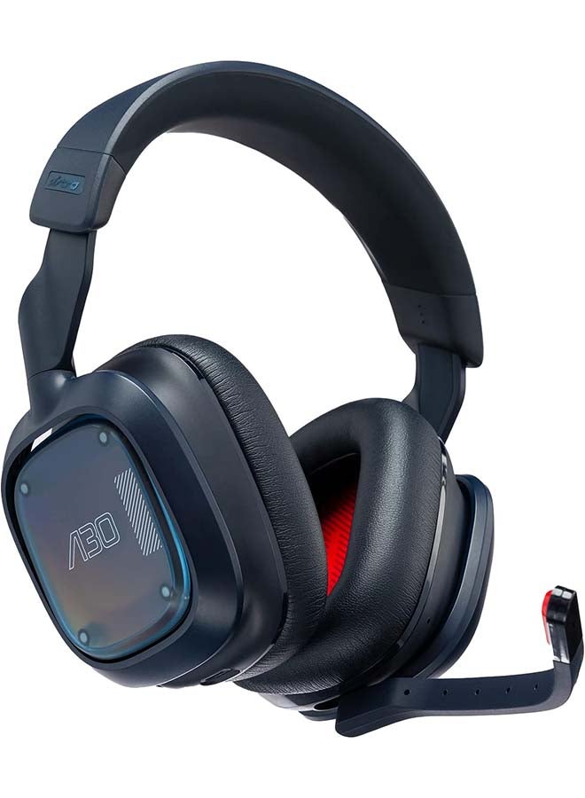 Astro Logitech G Astro A30 LIGHTSPEED Wireless Gaming Headset, Bluetooth, Dolby Atmos/3D Audio compatible, Detachable Boom, 27h battery, for Xbox, PS5, PS4, Nintendo Switch, PC, Android - Navy/Red