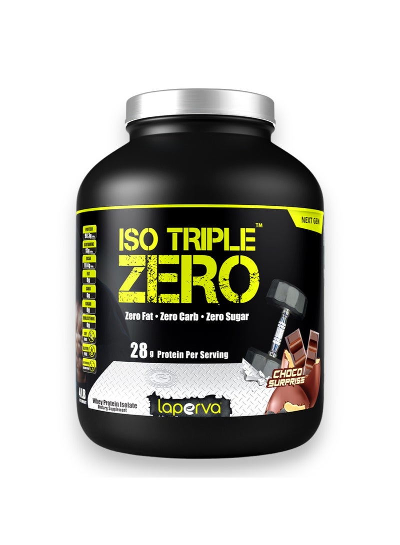 Iso Triple Zero Whey Protein Isolate, Choco Surprise Flavour, 4Lb