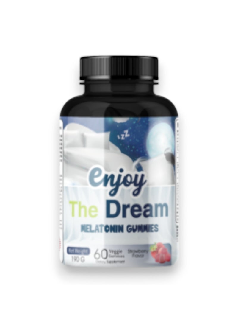 Enjoy The Dream, Melatonin Gummies, Strawberry Flavour, 60 Veggie Gummies