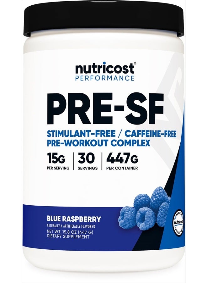 Stim-Free Pre-Workout, 30 Servings (Pink Lemonade) - Caffeine Free, Stimulant Free, Non-GMO, Gluten Free