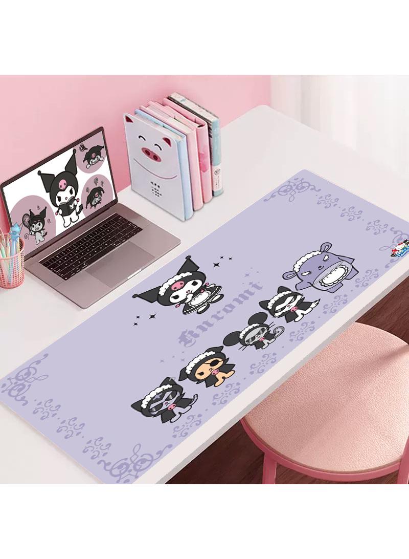 Kuromi Girls Gift Gaming Mouse Pad Extended Large Mat Desk Pad Stitched Edges Mousepad Long Mouse Pad And Non-Slip Rubber Base Mice Pad 900X400X4mm